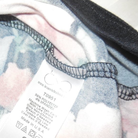 Vintage Blouse Top stretchy knit floral black-pink wear to work retro romantic - Picture 8 of 8